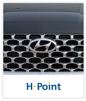 H-Point logo met Hyundai grille