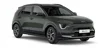 Kia Niro Hybrid schuin voorkant groen model foto witte achtergrond