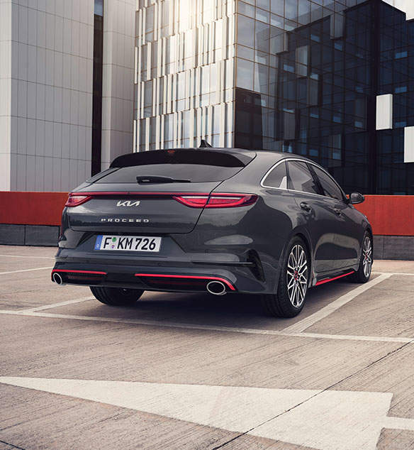 Kia Proceed GT Zwart Achterkant Close Up