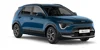 Name Kia Niro Plug In Hybrid blauw schuin voorkant model foto witte achtergrond