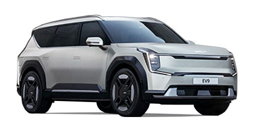 modelfoto Kia EV9 schuin voor zonder achtergrond