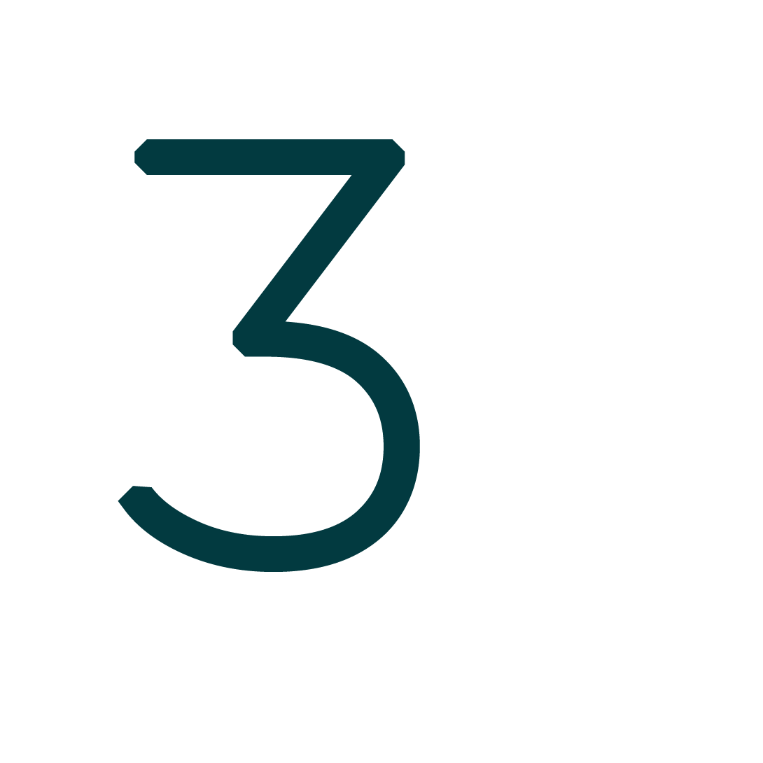 Groene 3 Met Witte Gloed