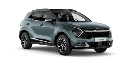 Kia Sportage Plug In Hybrid Schuin Voor Blauw zonder achtergrond