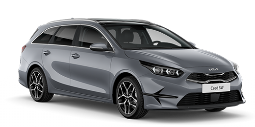 Kia Ceed Sportswagon grijs schuin voor zonder achtergrond modelfoto